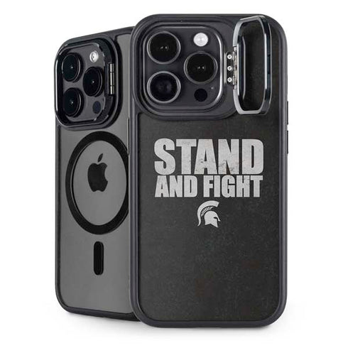 Michigan State University Stand and Fight iPhone 15 Pro Kickstand Case